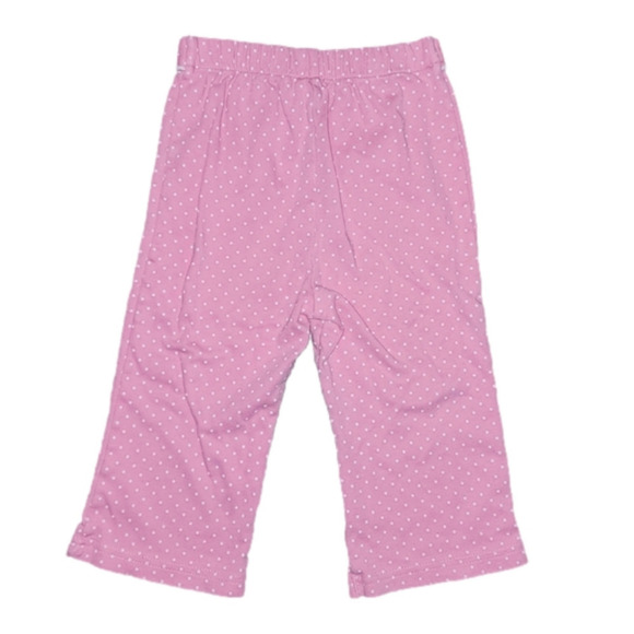 CARTERS Pink and White Polka-Dot Pants with Front Pockets with Button Accents - Picture 4 of 5